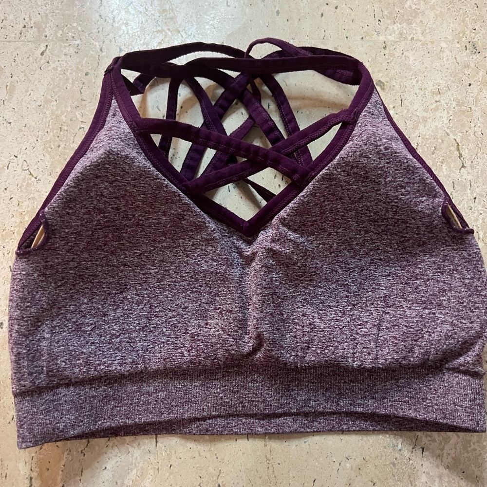 Reebok Strappy Purple Sports Bra Size Small - Picture 3 of 7